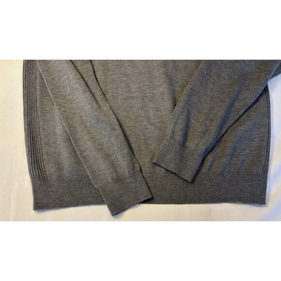 FOOTJOY 1/2 Zip Gray Golf Sweater Men Medium Pullover Performance Stretch Wool - Picture 9 of 12